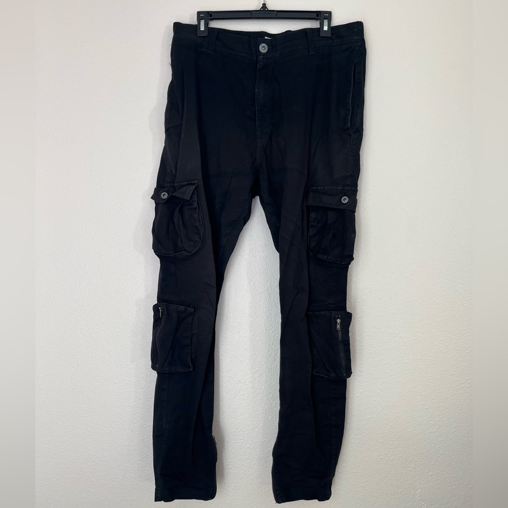 I Love Ugly - Black Slim Cargo Pants